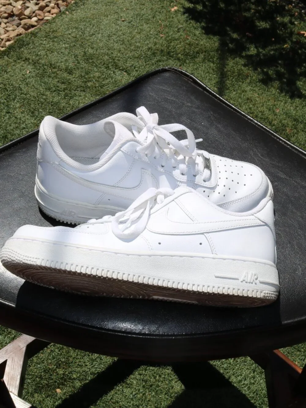 Nike Air Force 1 '07 Triple White Leather Low Top Casual Sneakers
